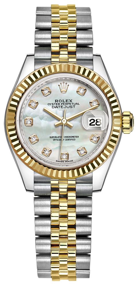 lady yellow white rolex|rolex lady datejust 279173.